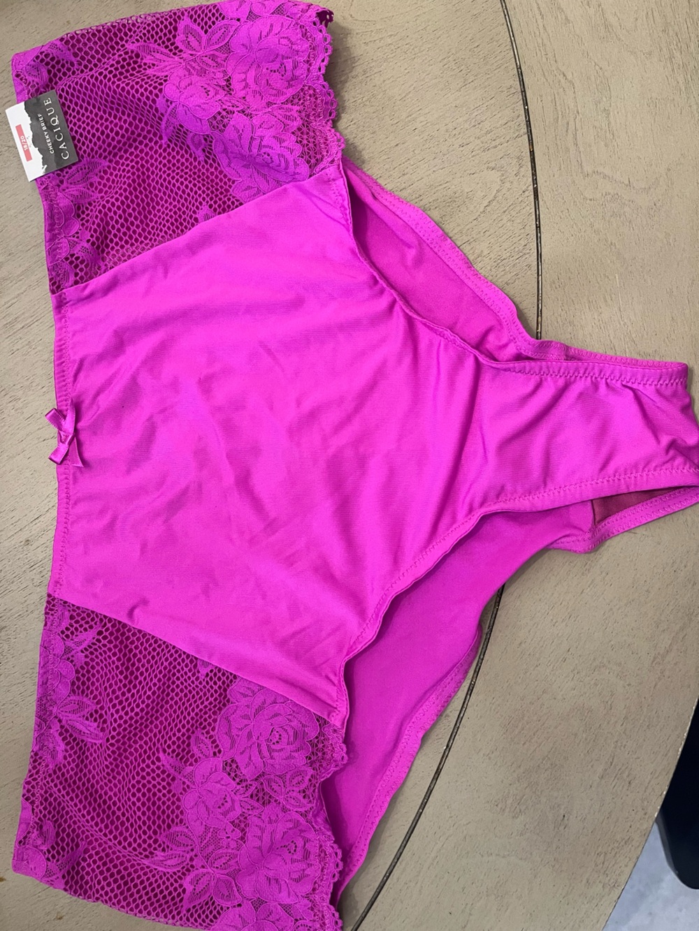 Cacique Magenta Lace Cheeky Brief
